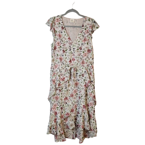 Matilda Jane Dresses & Skirts - Good Hart by Matilda Jane West Lynn Cream Floral Swiss Dot Midi Dress